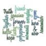 Sizzix, Multi Color, One Size Thinlits Die Set 660225, Friendship Words Script by Tim Holt