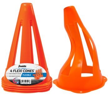 Franklin Sports Plastic Soccer Cones – Mini Sports Cones for Drills + Practice – Flexible