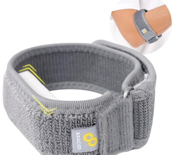 Bracoo Tennis Elbow Brace for Men Women, Golfer’s Compression Strap Tendonitis Arm Band &