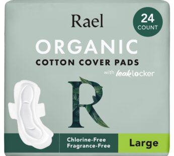 Rael Pads for Women, Organic Cotton Cover – Period Pads with Wings, Feminine Care, Sanitar