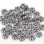 Honbay 200pcs 4mm Antique Silver Daisy Spacer Metal Beads for Jewelry Making