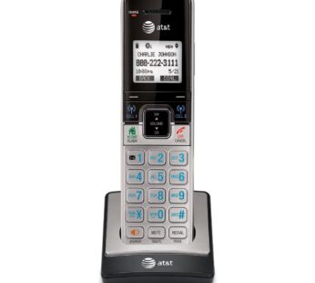 AT&T TL90073 Accessory Cordless Handset, Silver/Black | Requires an AT&T TL92273, TL96273,