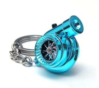 Boostnatics Rechargeable Electric Electronic Turbo Keychain with Sounds + LED! – Blue NEW
