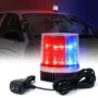 Xprite Red & Blue LED Rooftop Beacon Strobe Light Magnetic Base, Safety Warning Police Fla