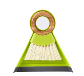 Full Circle Cleaning, Tiny Team Mini Brush & Dustpan Set, Green
