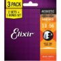 Elixir Strings, Acoustic Guitar Strings, Phosphor Bronze with NANOWEB Coating, Longest-Las
