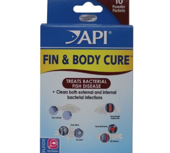 API FIN & BODY CURE Freshwater Fish Powder Medication 10-Count Box