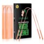 Absolute Ayurvedic Tongue Scraper Cleaner With Copper Metal | Dentist Recommended Tongue C