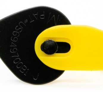 Fred Kelly Picks D5JB-M-3 Delrin Bumblebee Jazz Large Medium Guitar Pick,black/yellow