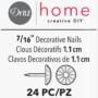 Dritz Home 9013 Daisy Decorative Nails, 7/16-Inch, Antique Brass (24-Piece)