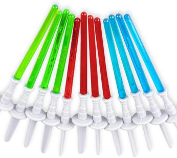 Super Z Outlet Light Sabre Cupcake Decoration Toppers Sticks Picks Set for Children Birthd