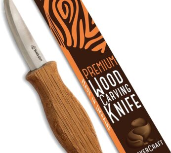BeaverCraft Wood Carving Knife for Whittling Sloyd Knife C4 3.14″ Wood Whittling Knife for