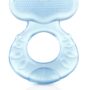 Nuby Silicone Teethe-eez Teether with Bristles, Includes Hygienic Case, Blue