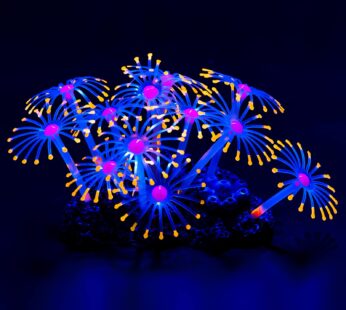 Uniclife Glowing Effect Artificial Coral Plant for Fish Tank, Decorative Aquarium Ornament