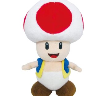 Little Buddy Super Mario All Star Collection 1417 Toad Stuffed Plush, Multicolored,7.5″