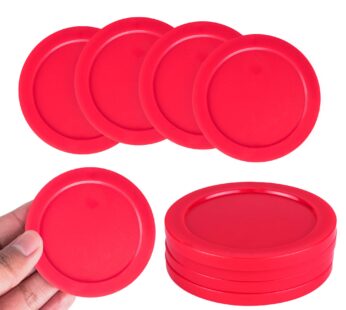 Super Z Outlet Home Air Hockey Red Replacement 2.5″ Pucks for Game Tables, Equipment, Acce
