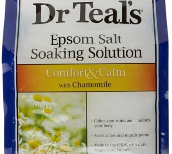 Dr Teal’s Epsom Salt Soaking Solution, Chamomile, 48 Oz (Packaging May Vary)