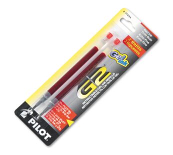 Pilot, G2 Gel Ink Refills, Extra Fine Point 0.5 mm, Red, Pack of 2