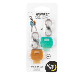 Nite Ize Identikey Covers + S-Biner Key Clips, Write-On Universal Key Covers for Quick Key