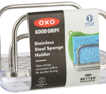 OXO Good Grips Stainless Steel Sponge Holder,Black