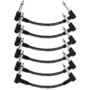 Donner 6 Inch Guitar Patch Cable Guitar Effect Pedal Cables Black 6 Pack
