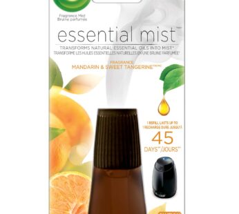 Air Wick Essential Oils Diffuser Mist Refill, Mandarin & Sweet Orange, 1ct, Air Freshener