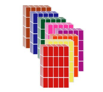 Royal Green Rectangular Color Coding Stickers 1.57inch x 0.75 inch Rectangle Label in 8 As