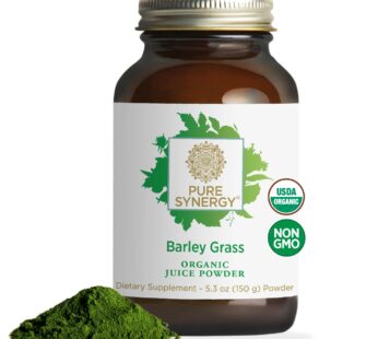 PURE SYNERGY Organic Barley Grass Juice Powder | Chlorophyll-Rich Greens Powder | Organic