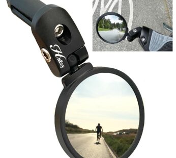 Hafny Bar End Bike / Bicycle Mirror, Stainless Steel Lens , Safe Adjustable Rearview Cycle