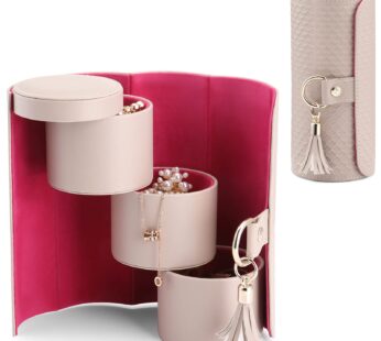 Vlando Viaggio Small Jewelry Case Box, Travel Essential Accessories for Women, Gifts for T