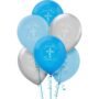 Amscan Communion Printed Latex Balloons - Blue, 12", 15 Pcs
