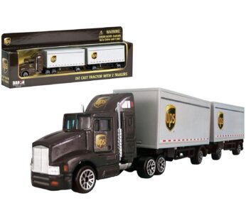 Daron UPS Die Cast Tractor with 2 Trailers