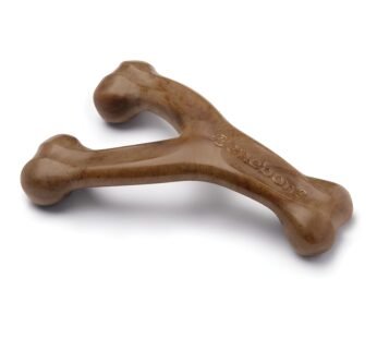 Benebone Wishbone Durable Dog Chew Toy for Aggressive Chewers, Real Bacon, Made in USA, La