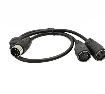 SinLoon DIN 5-Pin Splitter Y Adapter MIDI Cable, MIDI 5 Pin Male to Dual 2 x DIN-5 Female
