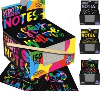 PURPLE LADYBUG 150 Rainbow Scratch Art for Kids Mini Notes – Stocking Stuffers for Kids, A