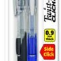 Pentel Twist-Erase CLICK Mechanical Pencil, 0.9mm CLEAR Barrel, 2 Pack (PD279TBP2M)
