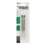 Schmidt P900 Ballpoint Tc Ball Parker Style Refill Medium, Green, 2 Pack Blister (SC58138)