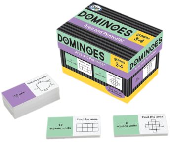 Didax Educational Resources Area & Perimeter Dominoes Children’s Mathematical Learning Aid