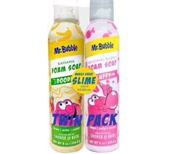 Mr. Bubble Twin Pack Foam Soap – Sculpt and Draw in the Tub; Soft, Moldable, Gentle, Scent