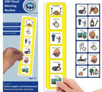 Morning Routine Chart   Premium Durable Plastic   Visual Schedule for Kids with Autism   A