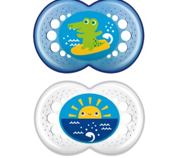 MAM Baby Pacifier 6+ Months, Best for Breastfed Babies,  Crystal’ Design Collection, Boy,
