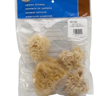 Multicraft Imports R2090 Natural Ocean Artist Sponges (4 Pack)