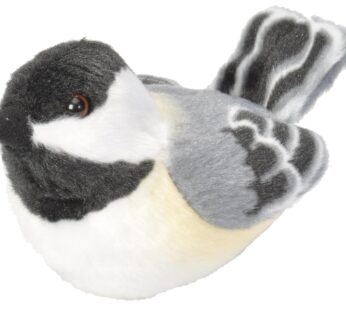 Wild Republic Audubon Birds Black-Capped Chickadee Plush with Authentic Bird Sound, Stuffe