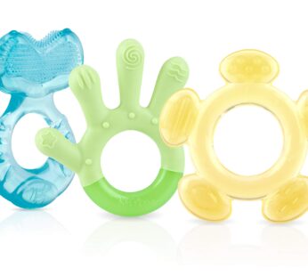 Nuby 3 Step Soothing Teether 3 Piece Set, BPA Free – Assorted Color