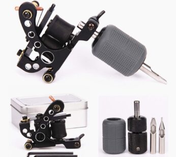 Tattoo Kit for Liner Shader 2 Styles Optional Tattoo Coil Machine 10 Wraps Coils Black Tat