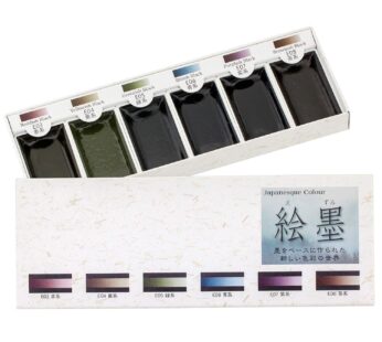 Boku-Undo E-Sumi Watercolor Paint 6 Colors Set from Japan (Standard)