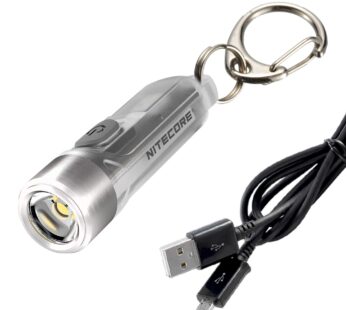 Nitecore Tiki Keychain Flashlight with UV High CRI Lights, 300 Lumens USB Rechargeable and