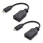 Cable Matters 2-Pack Micro HDMI to HDMI Adapter (HDMI to Micro HDMI Adapter) 6 Inches with