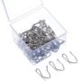 58 Pack Metal Curtain Hooks Pin-On Drapery Hooks 1.2 by 1 Inch for Window Curtain, Door Cu