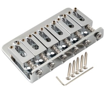 Musiclily Basic 52.5mm(2-1/16 inch Fixed Hardtail Guitar Bridge for 6 String Fender Strat